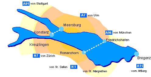 Anreise an den See
